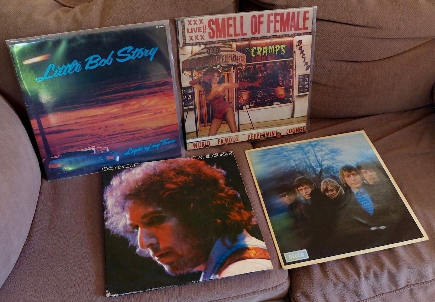 Dylan, Stones, Cramps et Little Bob. 4 disques vinyles